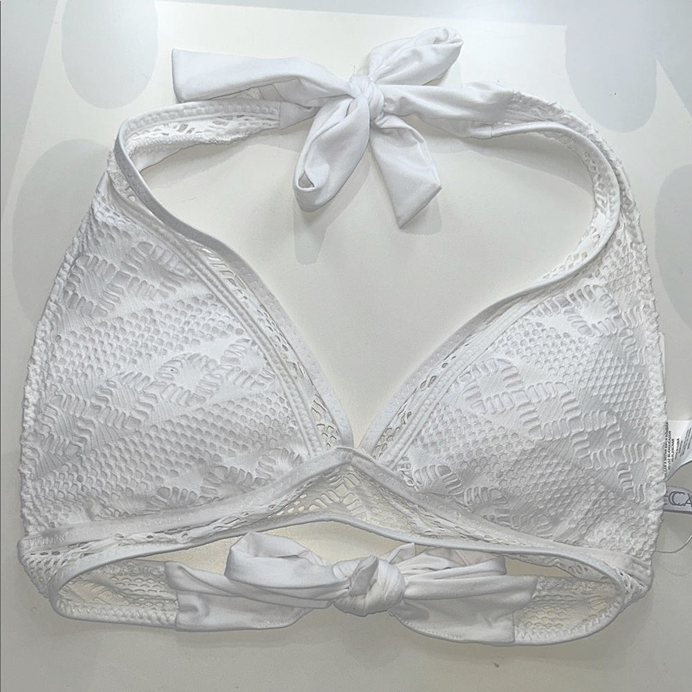 BECCA White Lace Bathing Suit Bikini